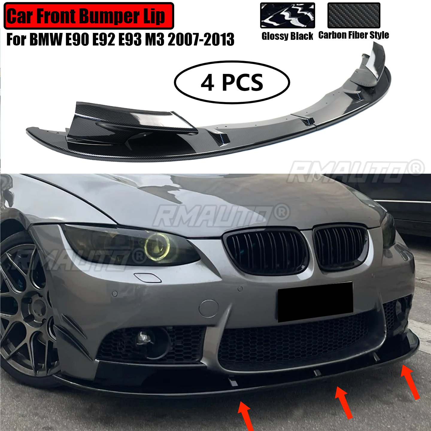 Lèvre de pare-chocs avant pour BMW E90 m3